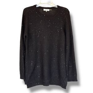 Calvin Klein Women’s Black Sequin Sweater Mohair Blend Size Medium